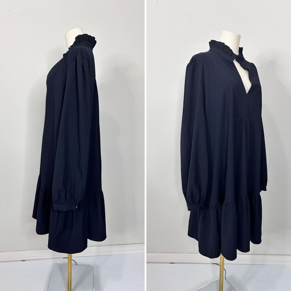 Tuckernuck Navy Crepe Palmerston Tiered Shift Dress Tuckernuck XXXL Preppy Chic - Picture 6 of 13